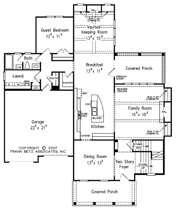 House Plan Design - European Floor Plan - Main Floor Plan #927-484