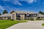 European Style House Plan - 7 Beds 7 Baths 8339 Sq/Ft Plan #54-586 