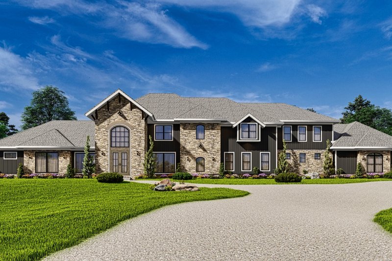 House Design - Exterior - Front Elevation 20 for European House Plan #54-586 - 7 bed, 7 bath