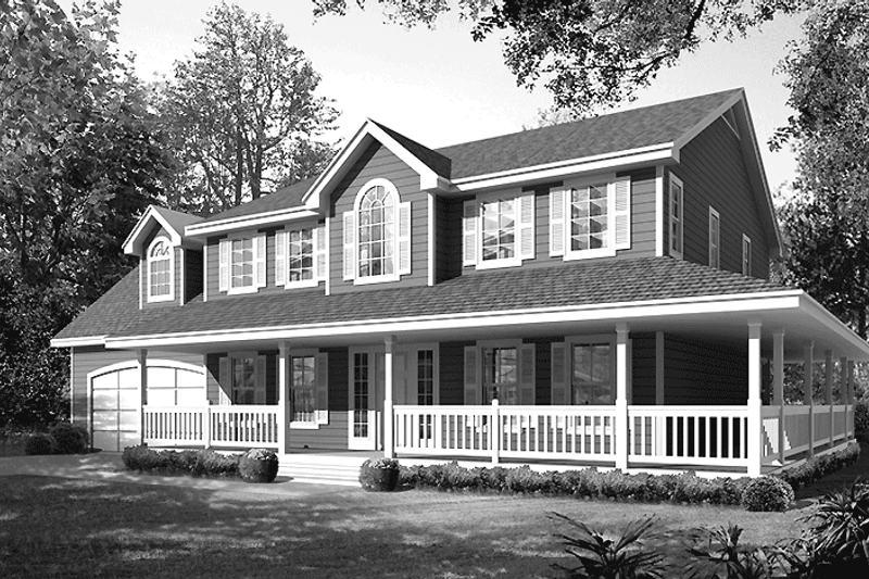 House Design - Country Exterior - Front Elevation Plan #1037-21