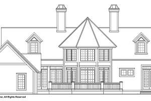 Exterior - Rear Elevation for Victorian House Plan #930-213 - 3 bed, 3.5 bath