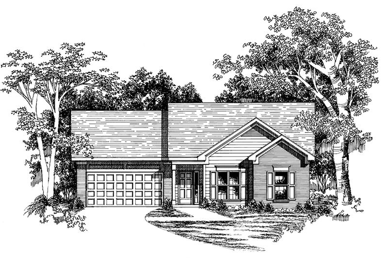 Home Plan - Exterior - Front Elevation 3 for Ranch House Plan #927-147 - 3 bed, 2 bath