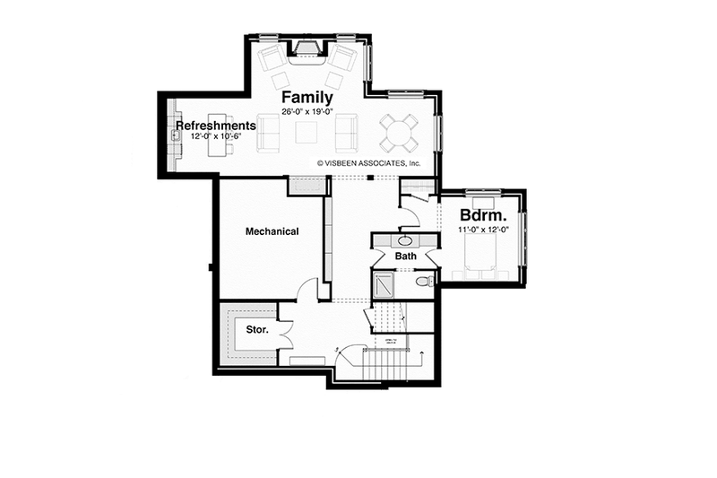 Dream House Plan - Floor Plan - Lower Floor for Prairie House Plan #928-248 - 5 bed, 3.5 bath