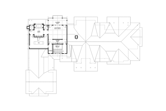 Floor Plan - Upper Floor for Craftsman House Plan #132-215 - 4 bed, 6.5 bath