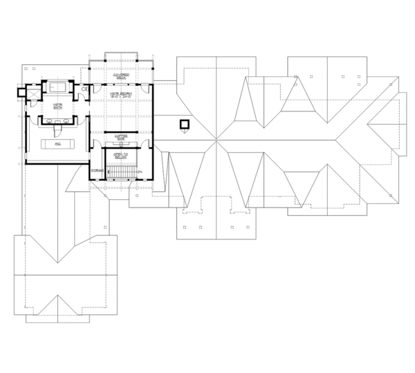 Craftsman Floor Plan - Upper Floor Plan #132-215