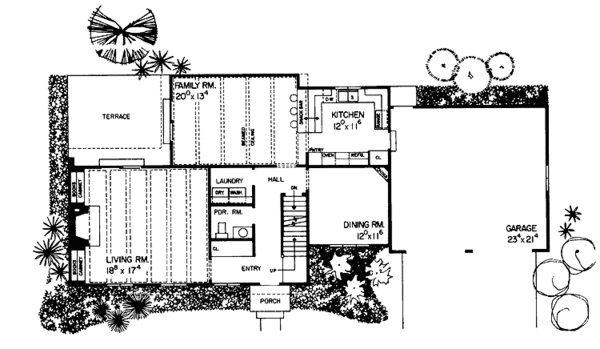 Home Plan - Colonial Floor Plan - Main Floor Plan #72-676