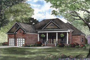 Classical Exterior - Front Elevation Plan #17-2969