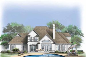 Country Exterior - Rear Elevation Plan #929-330