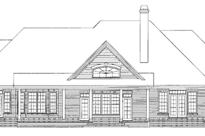 Home Plan - Exterior - Rear Elevation 2 for European House Plan #929-496 - 4 bed, 3.5 bath