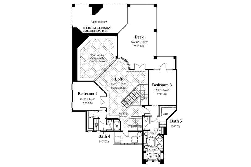 House Plan Design - Floor Plan - Upper Floor for Mediterranean House Plan #930-329 - 5 bed, 6 bath