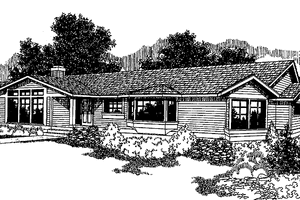 Craftsman Exterior - Front Elevation Plan #60-707