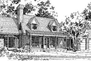 Country Exterior - Front Elevation Plan #929-537