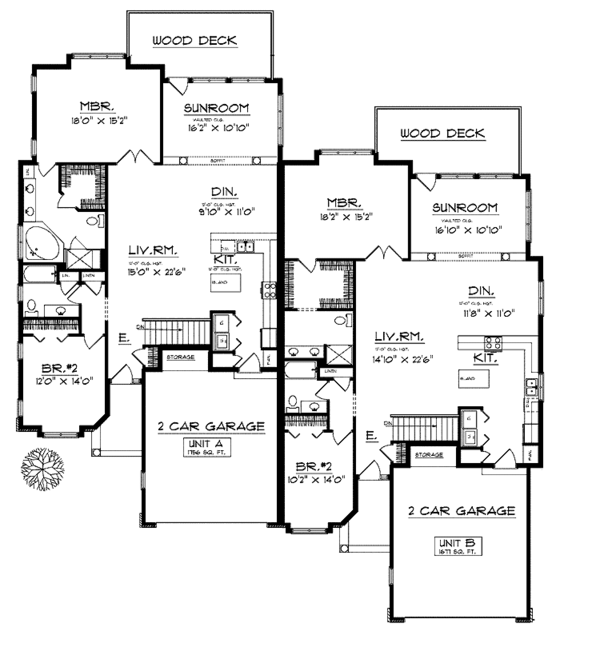 Architectural House Design - Traditional Floor Plan - Main Floor Plan #70-1385