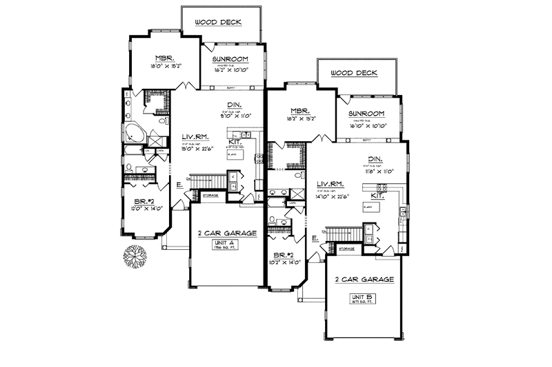Home Plan - Floor Plan - Main Floor for Traditional House Plan #70-1385 - 4 bed, 4 bath