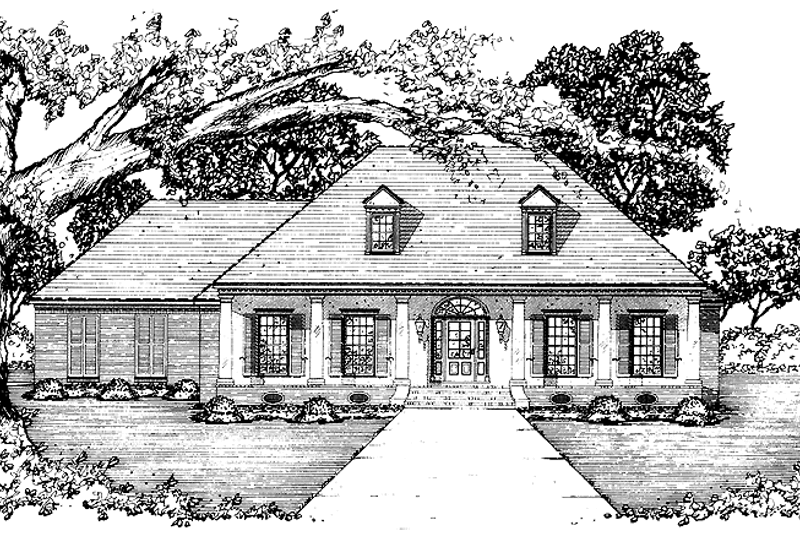 Home Plan - Classical Exterior - Front Elevation Plan #36-617
