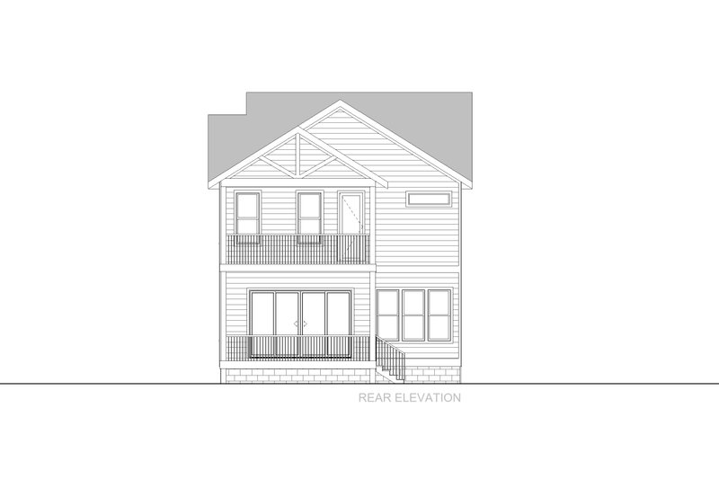 Dream House Plan - Exterior - Rear Elevation for Farmhouse House Plan #1085-5 - 3 bed, 3.5 bath