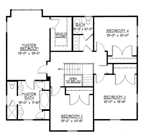 Architectural House Design - Country Floor Plan - Upper Floor Plan #978-18