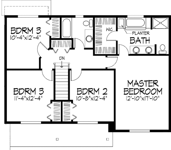 House Plan Design - Country Floor Plan - Upper Floor Plan #51-752