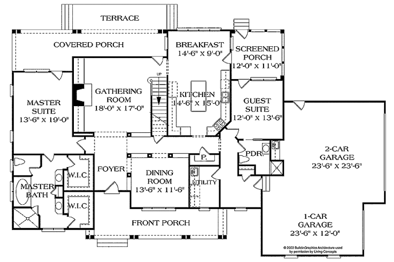 Dream House Plan - Floor Plan - Main Floor for Craftsman House Plan #453-426 - 4 bed, 4 bath