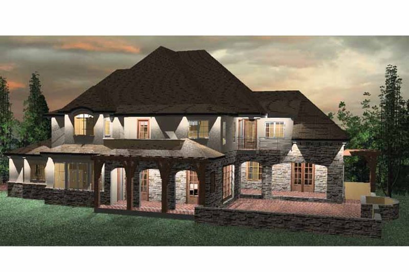 Home Plan - Exterior - Rear Elevation 1 for Country House Plan #937-11 - 4 bed, 3 bath