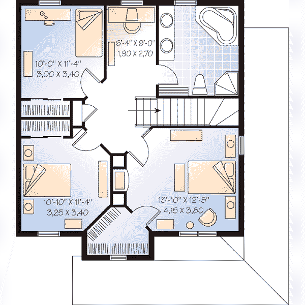 House Plan Design - Country Floor Plan - Upper Floor Plan #23-475
