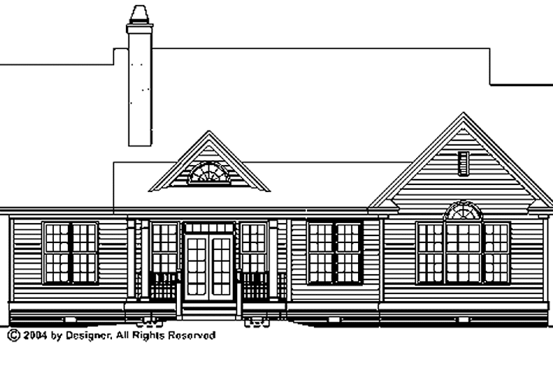 Home Plan - Exterior - Rear Elevation for Traditional House Plan #929-533 - 3 bed, 2 bath