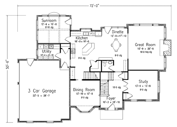Home Plan - European Floor Plan - Main Floor Plan #994-4