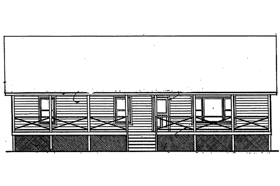 Exterior - Front Elevation 3 for Farmhouse House Plan #30-333 - 3 bed, 2 bath