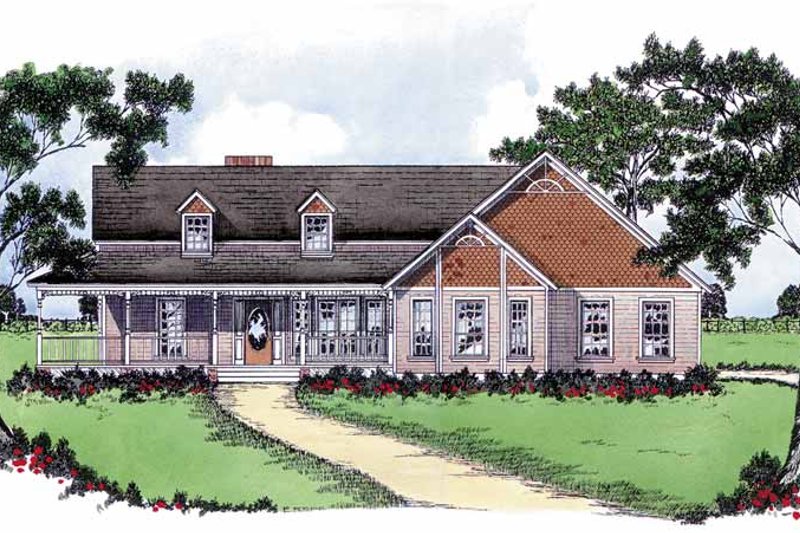 Dream House Plan - Country Exterior - Front Elevation Plan #36-590