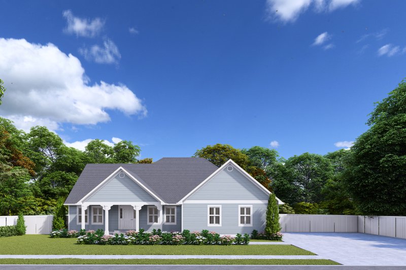 Architectural House Design - Ranch Exterior - Front Elevation Plan #1060-376