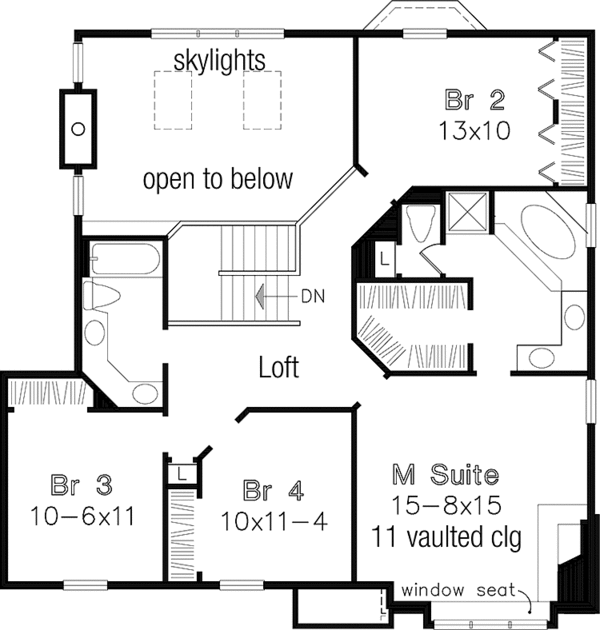 House Plan Design - Prairie Floor Plan - Upper Floor Plan #320-1073