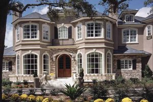House Design - Exterior - Front Elevation for Mediterranean House Plan #417-557 - 5 bed, 5 bath