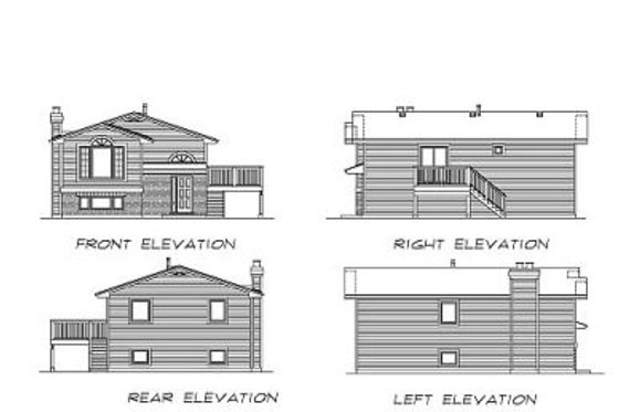 Exterior - Rear Elevation for Traditional House Plan #47-226 - 3 bed, 1 bath