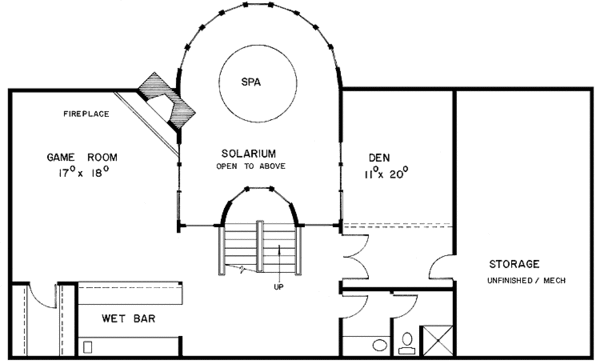 House Design - European Floor Plan - Lower Floor Plan #60-959