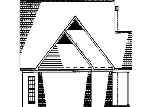 Exterior - Rear Elevation for Country House Plan #17-2845 - 2 bed, 2 bath