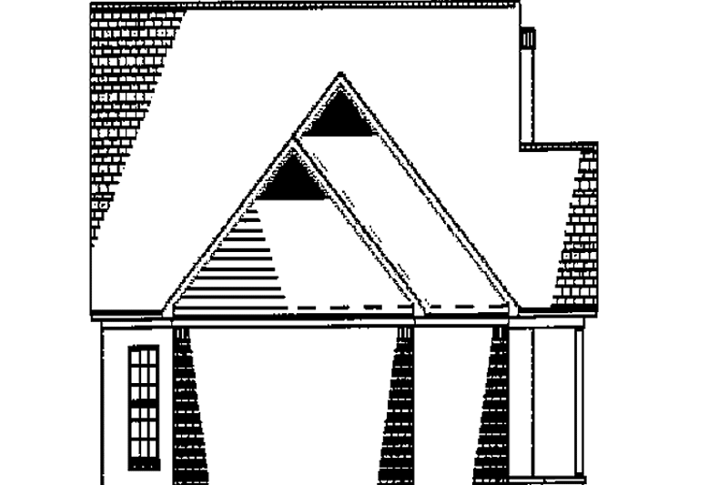 Architectural House Design - Exterior - Rear Elevation for Country House Plan #17-2845 - 2 bed, 2 bath