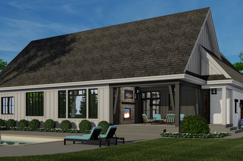 Architectural House Design - Exterior - Rear Elevation 1 for Farmhouse House Plan #51-1157 - 3 bed, 2.5 bath