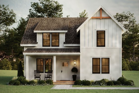 Exterior - Front Elevation 4 for Farmhouse House Plan #461-111 - 3 bed, 2.5 bath