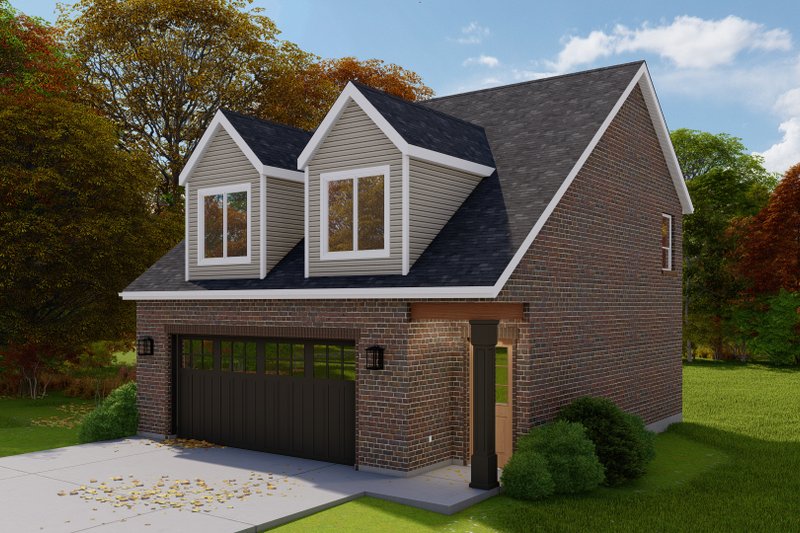 Home Plan - Exterior - Front Elevation 3 for Colonial House Plan #1060-164 - 2 bed, 1 bath