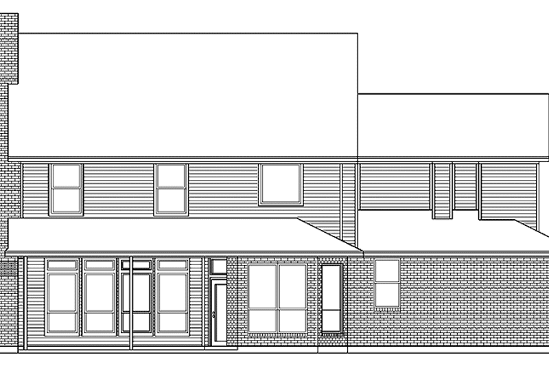 Home Plan - Exterior - Rear Elevation for Country House Plan #84-699 - 4 bed, 3.5 bath