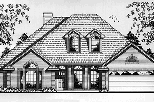 Home Plan - Exterior - Front Elevation for European House Plan #42-687 - 3 bed, 2 bath