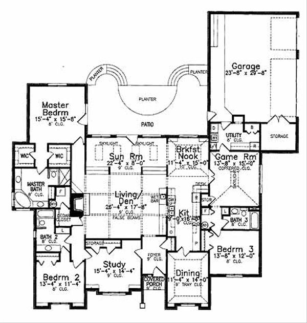 House Design - Country Floor Plan - Main Floor Plan #52-287