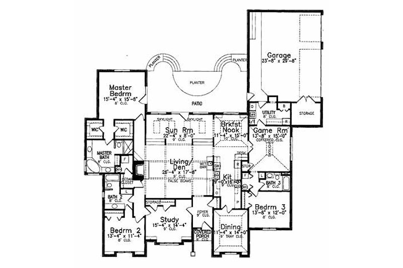 Home Plan - Floor Plan - Main Floor for Country House Plan #52-287 - 3 bed, 3 bath