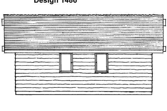 Exterior - Rear Elevation for Country House Plan #72-543 - 2 bed, 1 bath
