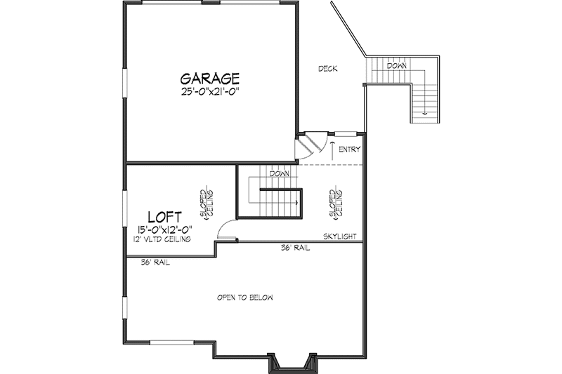 Home Plan - Floor Plan - Upper Floor for Contemporary House Plan #320-1016 - 3 bed, 2.5 bath