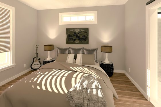 Interior - Master Bedroom for Country House Plan #44-267 - 2 bed, 2 bath