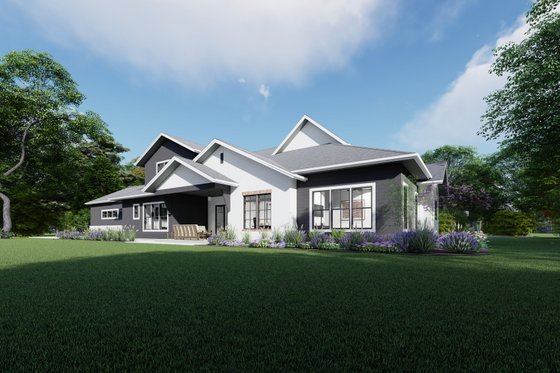 Exterior - Rear Elevation 3 for Traditional House Plan #1069-35 - 4 bed, 4.5 bath