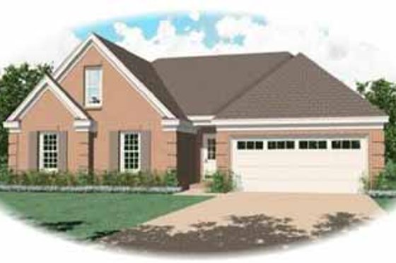Exterior - Front Elevation for Southern House Plan #81-219 - 3 bed, 2 bath