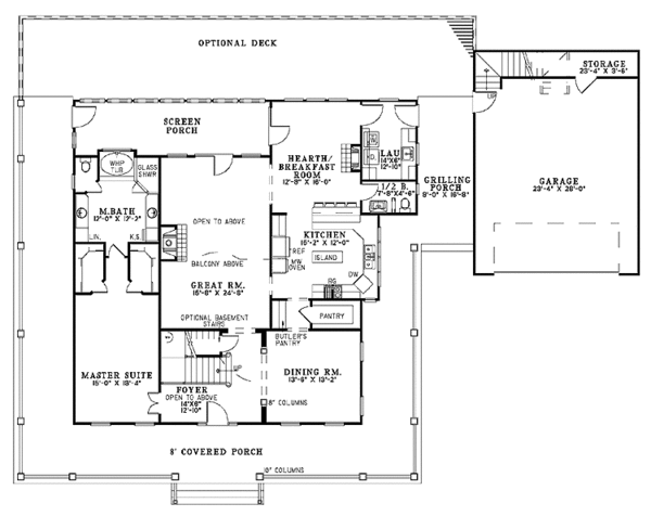 Home Plan - Colonial Floor Plan - Main Floor Plan #17-2933