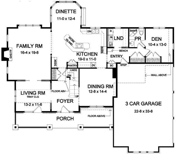 Dream House Plan - Country Floor Plan - Main Floor Plan #328-426